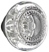 Cottage Plate Privacy Crystal Meadows Knob, Timeless Bronze, 2.75"