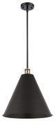 Ballston Cone Pendant, Black Antique Brass