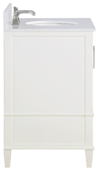 Montauk Bathroom Vanity, Pure White With White Quartz, 36"