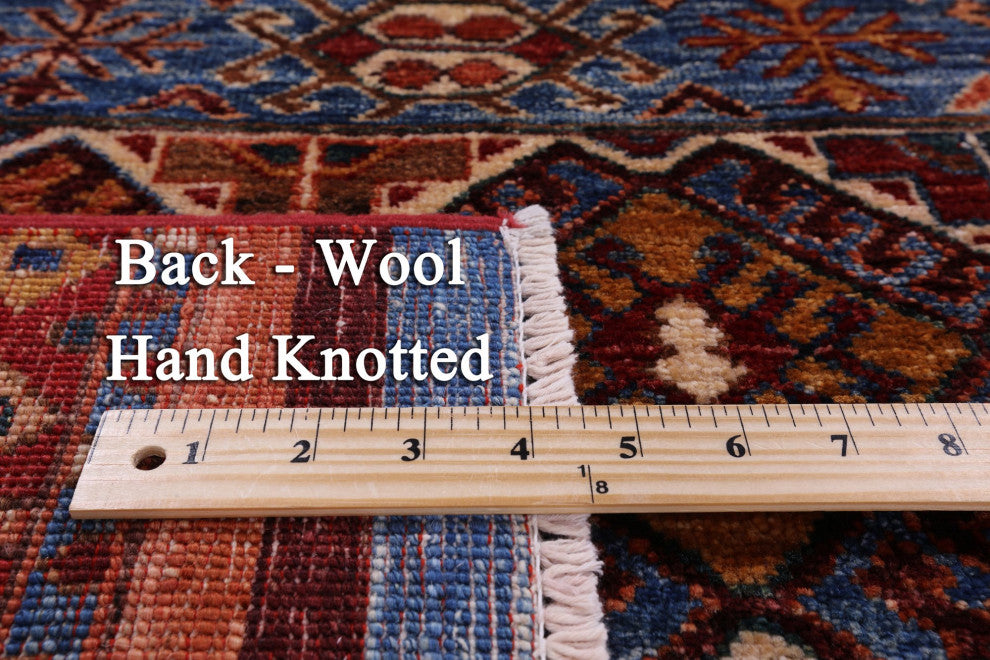 Super Kazak Khorjin Hand Knotted Rug 5' 1" X 6' 11" Q5670