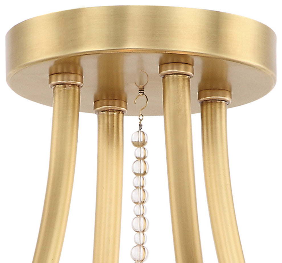 Crystorama Lighting Group CLO-8894 Clover 4 Light 18"W Semi-Flush - Aged Brass