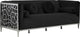 Opal Velvet Upholstered Sofa, Black