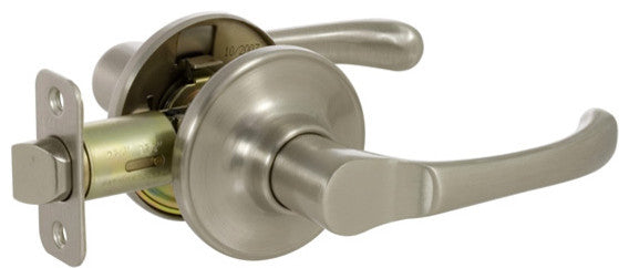 Callan Newport Keyed Entry Lever Set, Satin Nickel