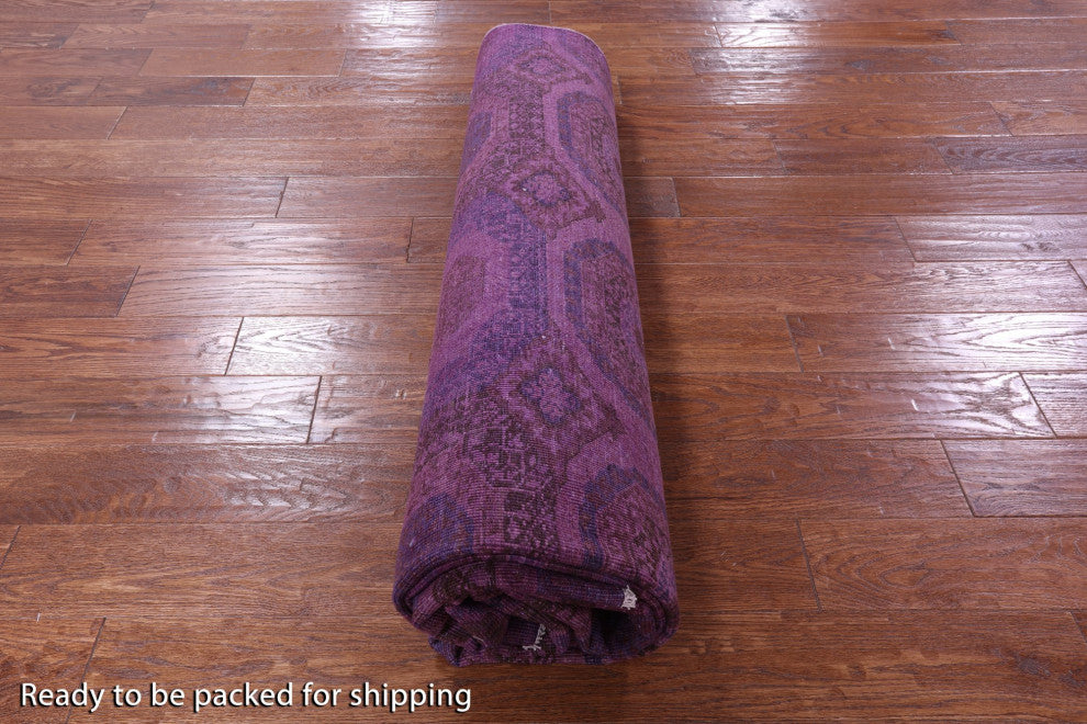 7' 10" X 9' 9" Hand-Knotted Full Pile Overdyed Mamluk Rug - Q12732