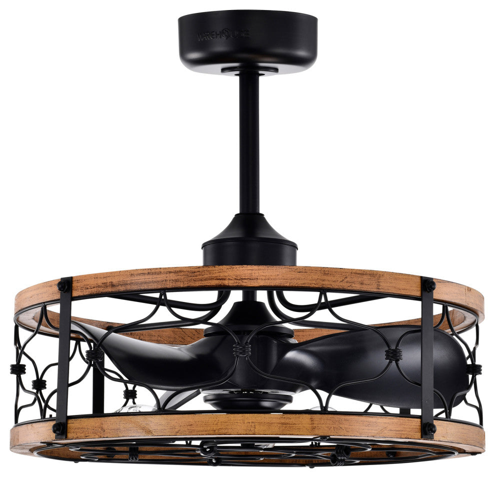 Cornelia 24 in. 5-Light Indoor Matte Black Finish Ceiling Fan with Light Kit