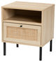 Traci Natural Rattan 1-Door Nightstand
