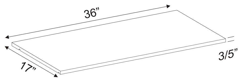 100% Solid Wood Optional Shelf for Smart, Urban, Cosmo 4-Door Wardrobes Only, Black