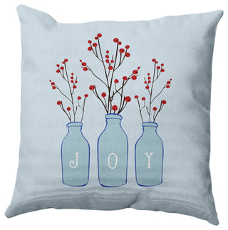 Joy Decorative Throw Pillow, Blue, 16"x16"
