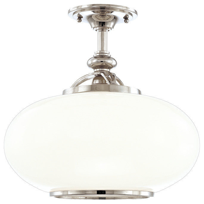 Canton 1-Light Semi Flush, Old Bronze, 15"