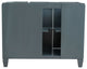 43" Single Vanity, Dark Gray Finish With Gray Granite