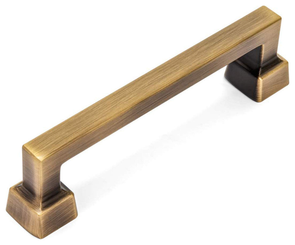 [10-PACK] Cosmas 1481-96BAB Brushed Antique Brass Modern Cabinet Pull