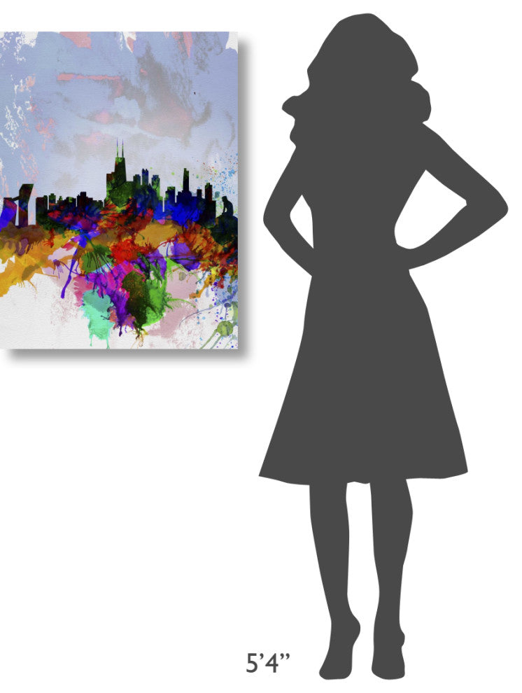 "Copenhagen Watercolor Skyline" Fine Art Print