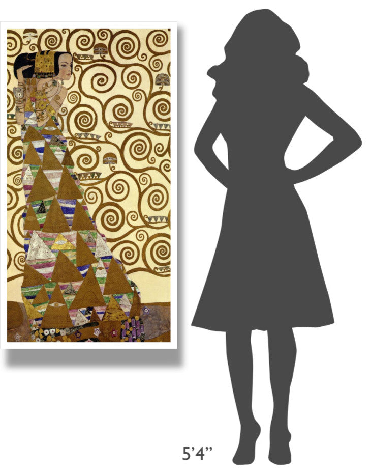 "The Stoclet Frieze (left)" Digital Paper Print by Gustav Klimt, 26"x50"