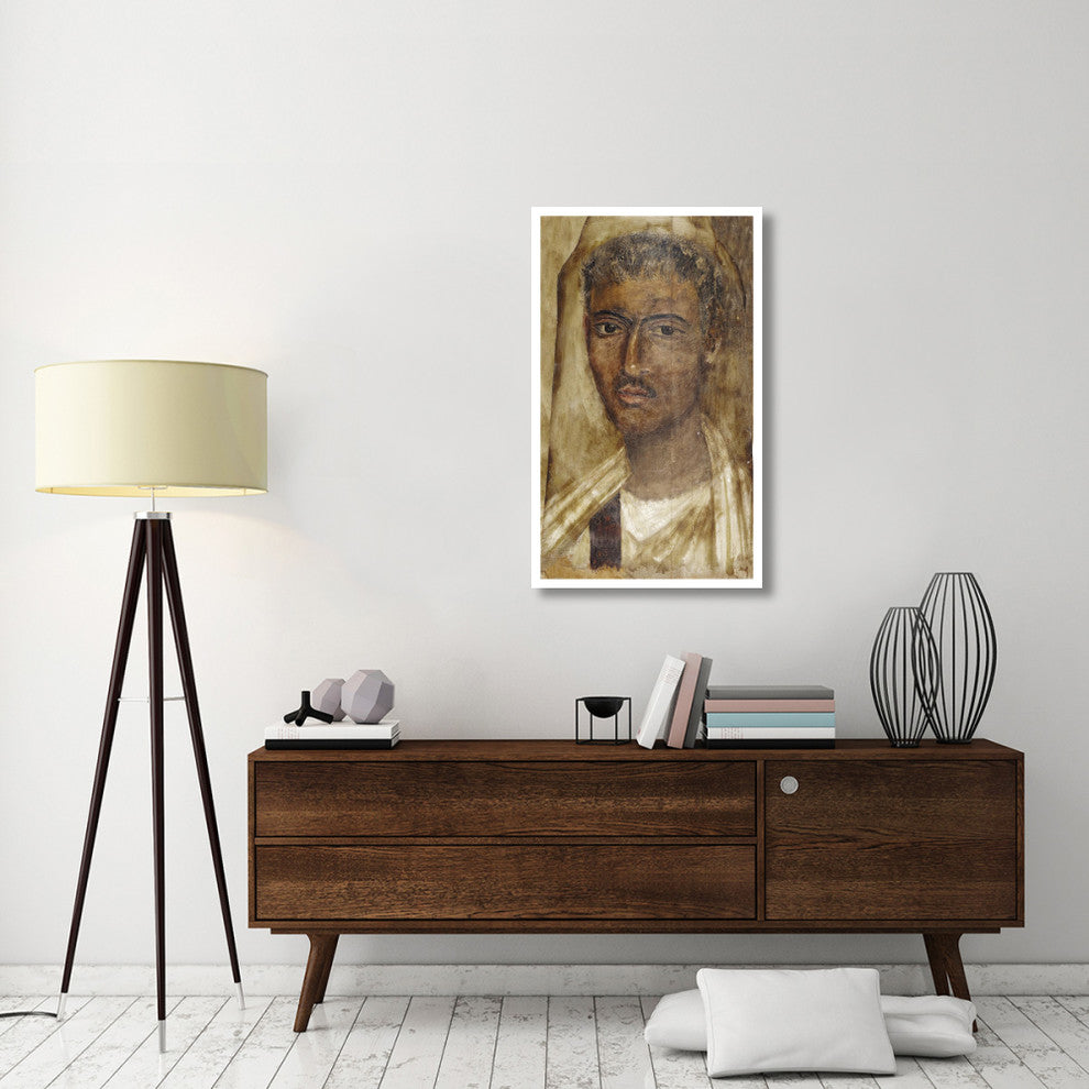 "Mummy Portrait of a Man" Paper Art, 26"x42"