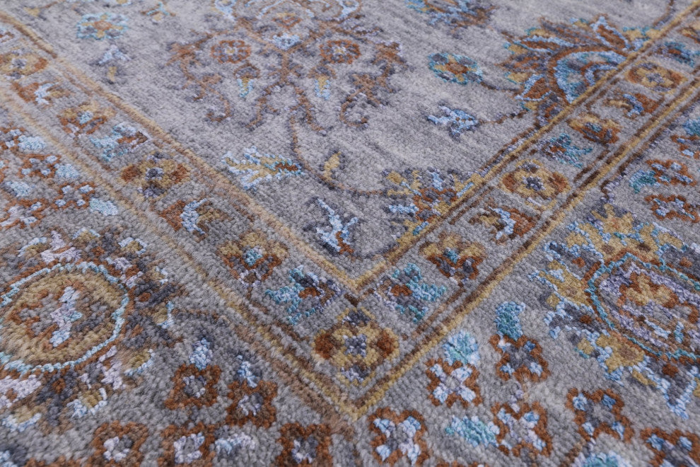 Persian Wool and Silk Hand Knotted Rug 6' 0" X 9' 0" Q6944