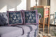 20 Navy Purple Horse Suede Throw Pillow
