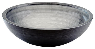 Voltaire Glass Vessel Sink, Silver and Black