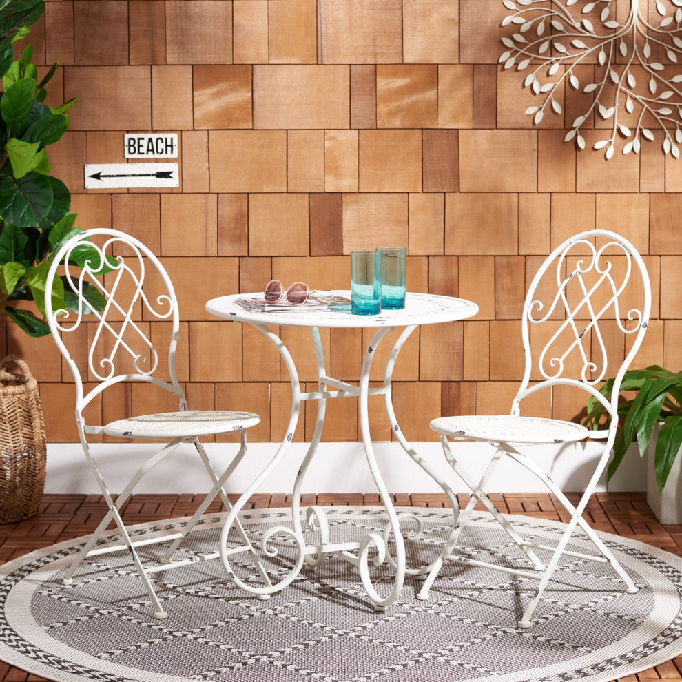 Safavieh Adriel 3Pc Bistro Set, Antique White