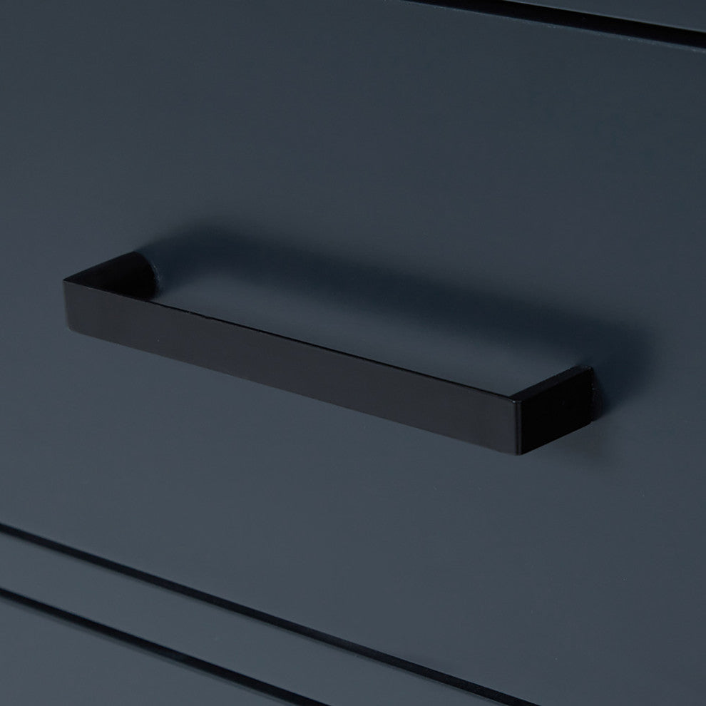Ariel Hepburn 60" Single Rectangle Sink Vanity, Carrara Quartz, Midnight Blue