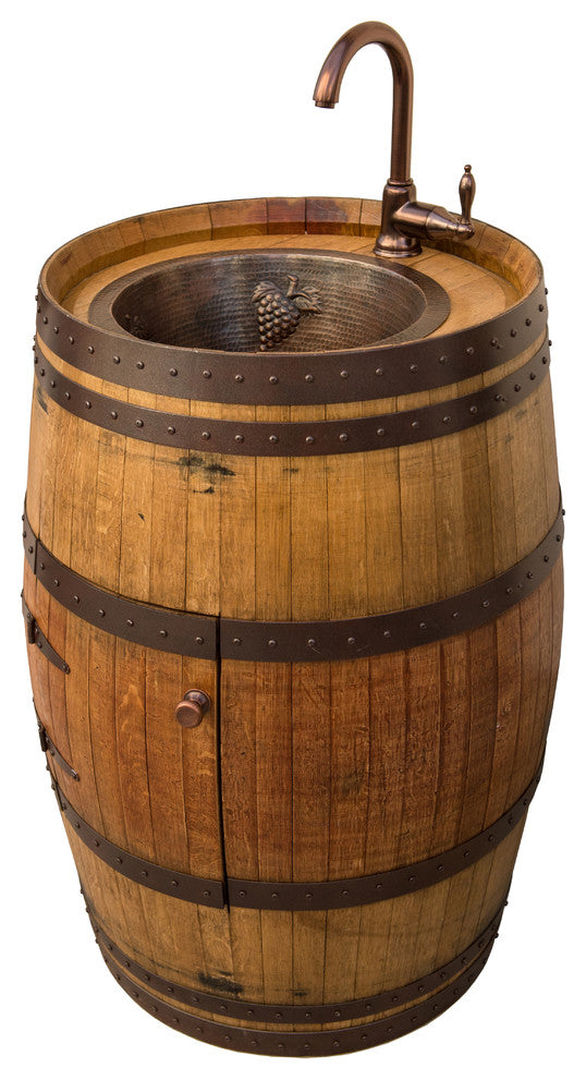 Wine Barrel Vanity with Bar Sink