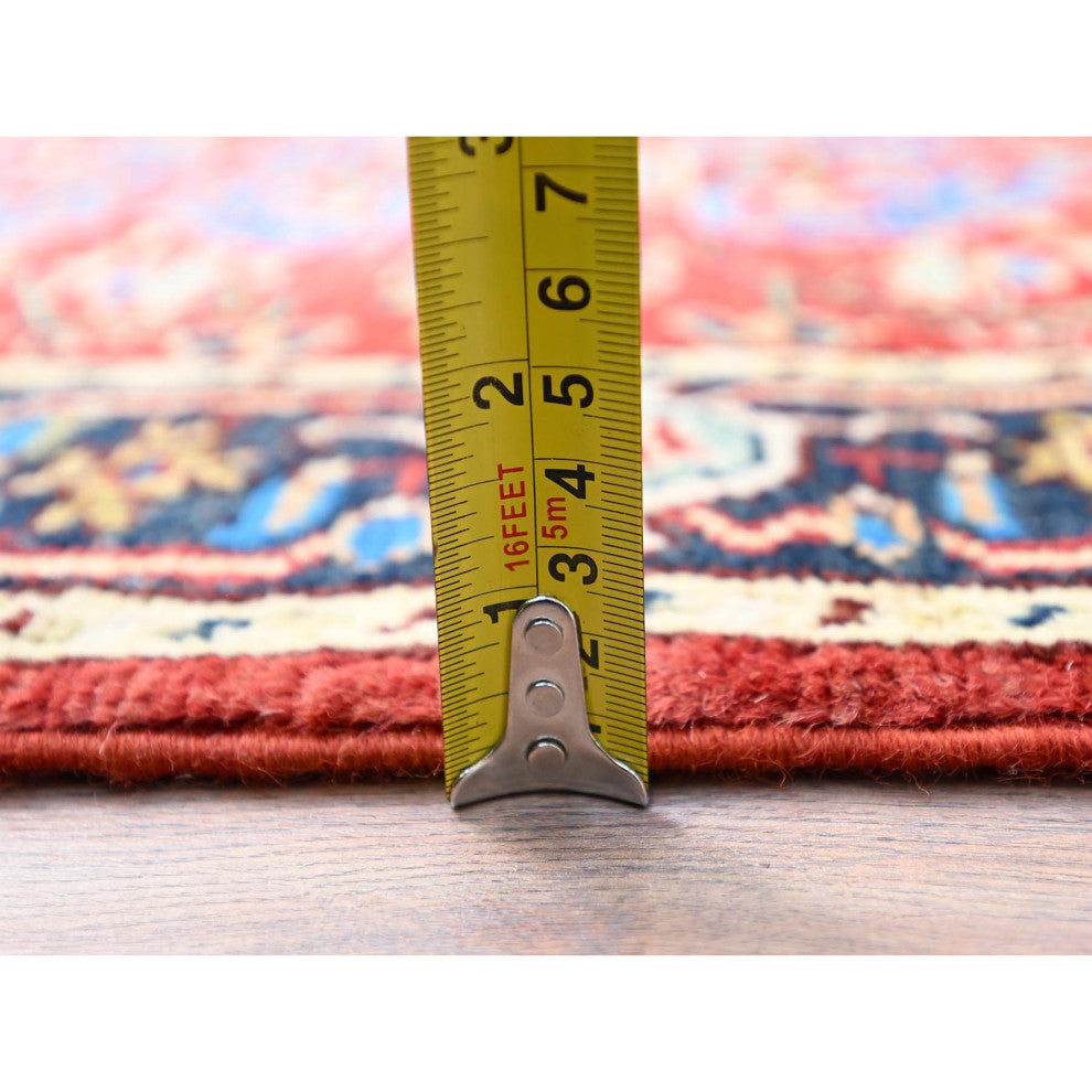 Barn Red, Serapi Heriz Design, Soft Wool Hand Knotted Oriental Rug, 2'10"x4'7"