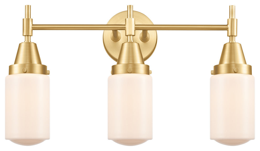 Innovations 447-3W-SG-G311 3-Light Bath Vanity Light, Satin Gold