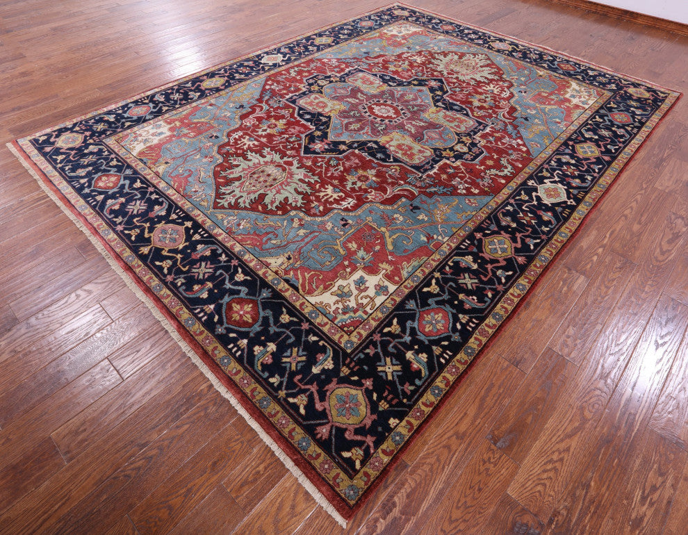 Persian Fine Serapi Handmade Wool Rug 9' 0" X 12' 0" - Q14695