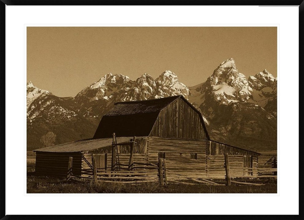 Cunningham Cabin In Front Of Grand Teton Range, 42"x30"