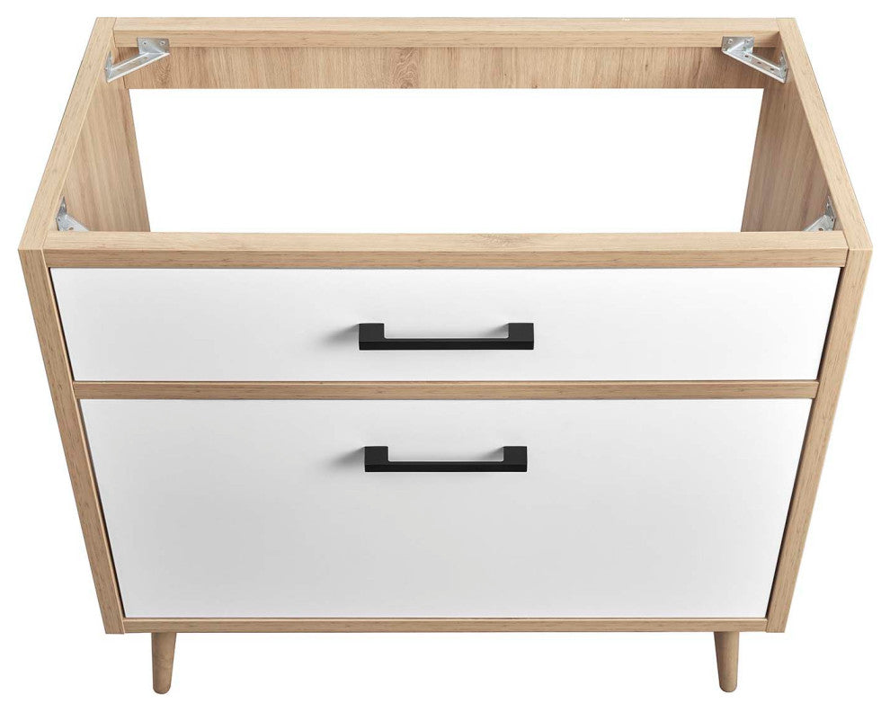 Maverick 36" Bathroom Vanity Cabinet, Sink Basin Not Included, Oak White
