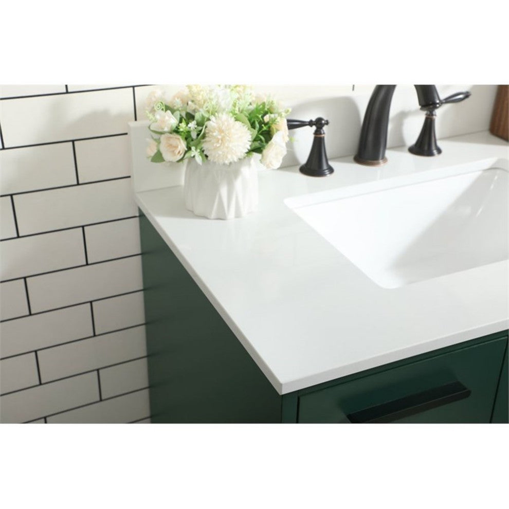 Elegant Decor Baldwin Bathroom Vanity Green