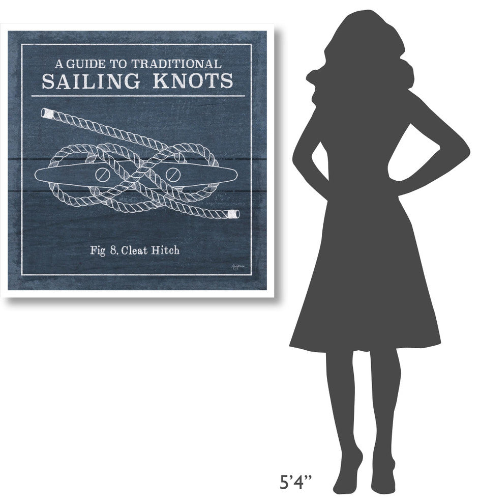 "Vintage Sailing Knots VII" Digital Paper Print by Mary Urban, 38"x38"