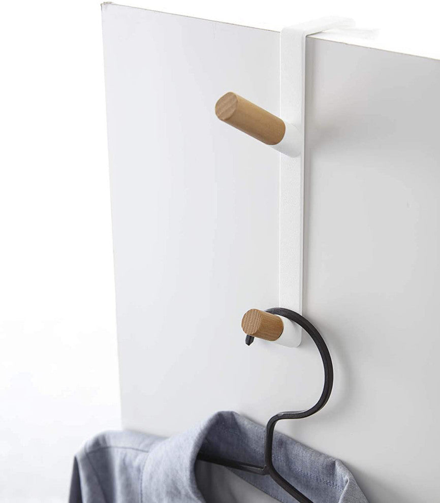 Over-the-Door Hook, Steel, White