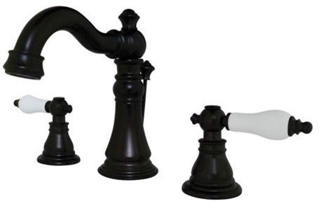 Fauceture Widespread Bathroom Faucet With Retail Pop-Up, Oil Rubbed Bronze