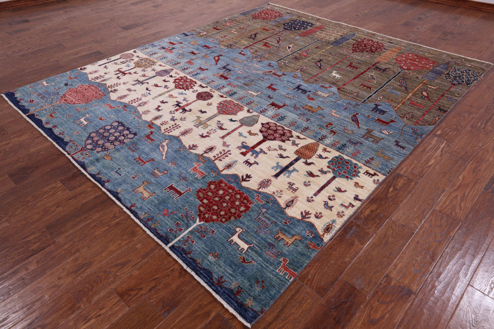 Handmade Persian Gabbeh Tribal Rug 8' 0" X 9' 8" Q7929