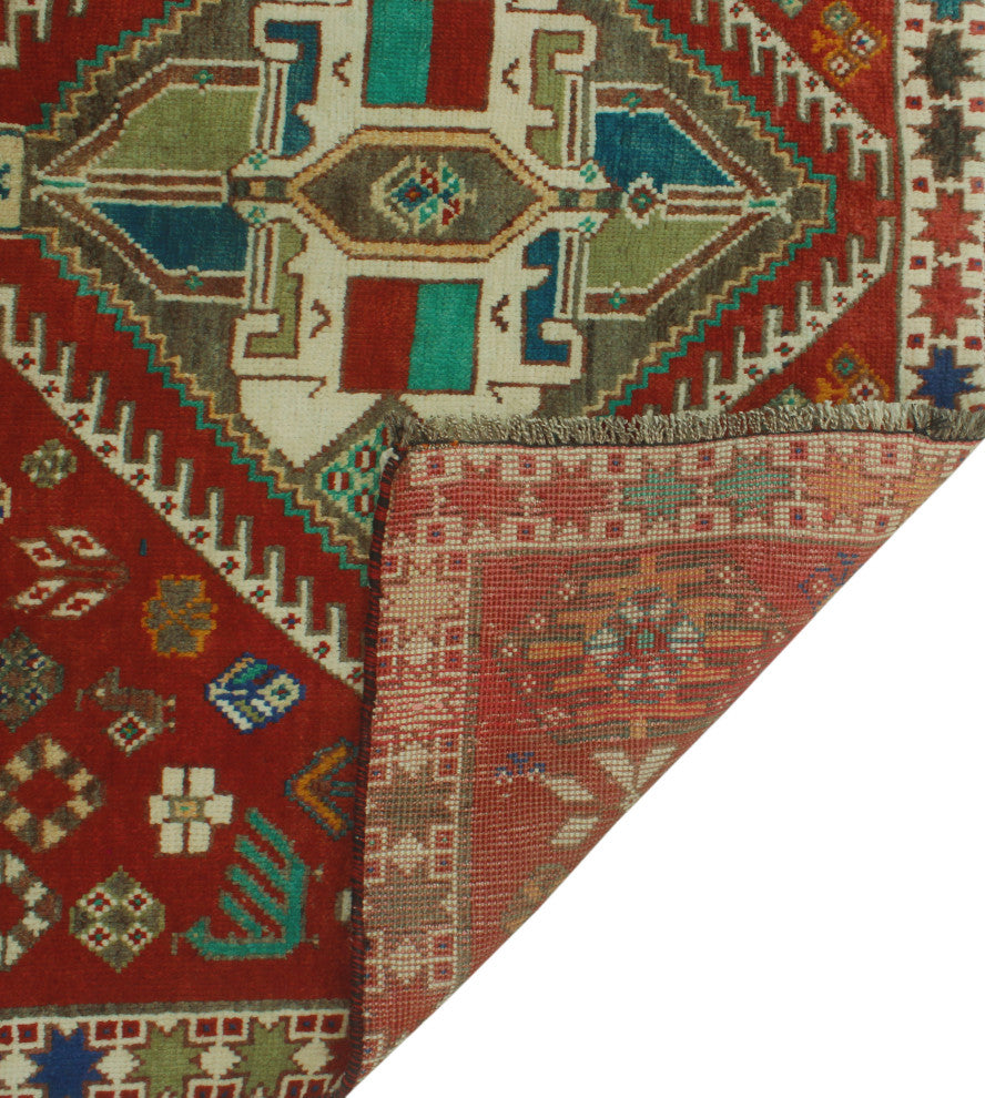 Fine Vintage Distressed Covyll Rust Rug