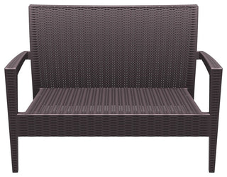 Compamia Miami Outdoor Love Seat, Brown
