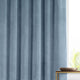 Signature Plush Velvet Blackout Curtain Single Panel, Copenhagan Blue, 50wx96l