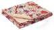 50" X 70" Pink and Ivory Kantha Cotton Floral Throw Blanket with Embroidery