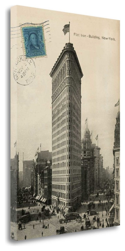 "Flat Iron 1909" By Wild Apple Portfolio, Giclee Print on Gallery Wrap Canvas