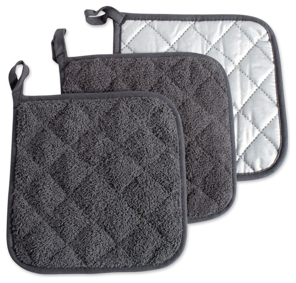 DII Mineral Terry Pot Holder, Set of 3