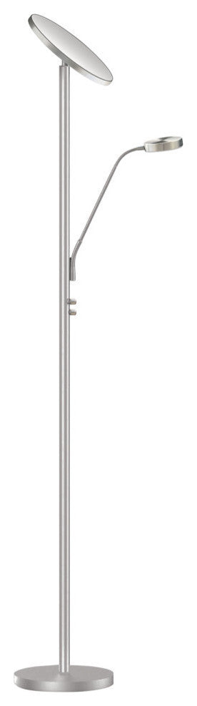 Mother & Son Floor Lamp, Satin Nickel Finish