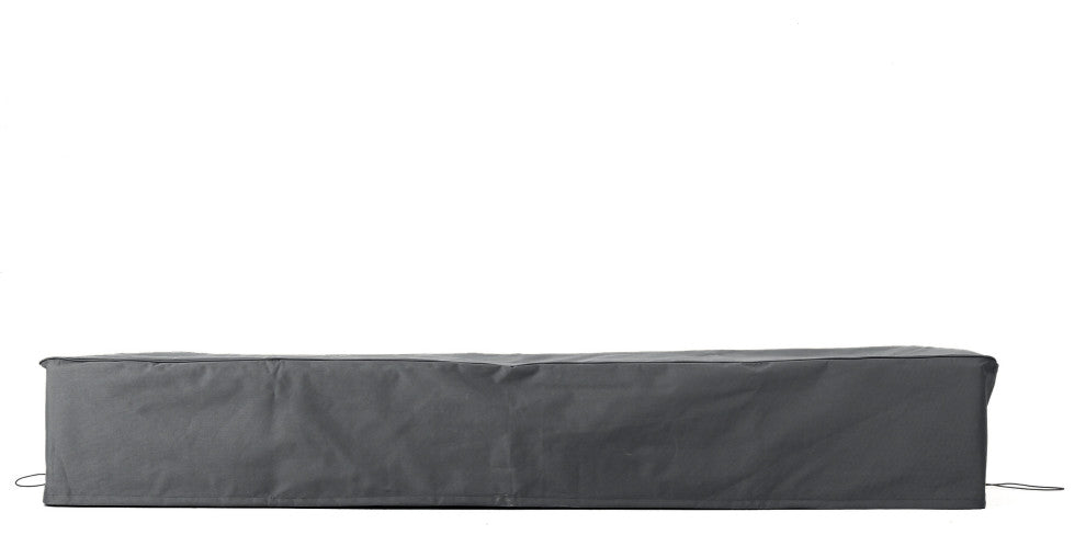 GDF Studio Ann Outdoor Waterproof Chaise Lounge Cover, Gray, Set of 4