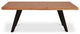 Naturals Cross Dining Table, Black Legs, Natural Chamcha Top