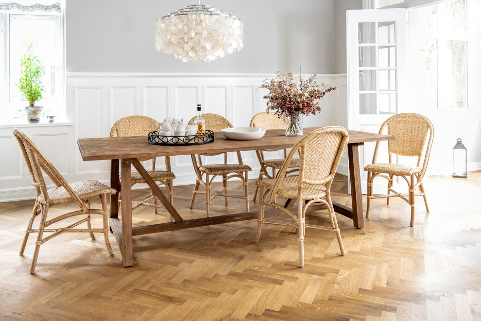 Alanis Rattan Dining Side Chair, Natural