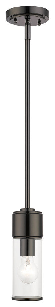 Quincy 1-Light Black Chrome Mini Pendant