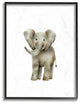 "Happy Baby Elephant" 16x20, Large Framed Giclee Texturized Art