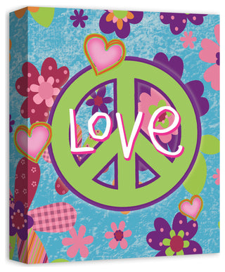 Love Peace Sign 11x14 Canvas Wall Art
