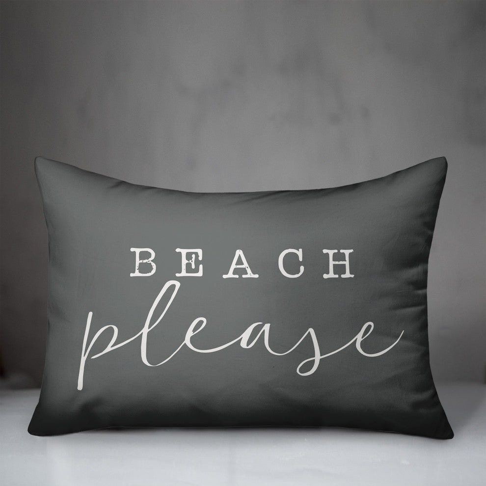 Beach Please Outdoor Lumbar Pillow