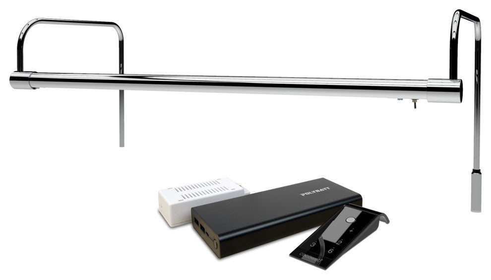 21" Tru-Slim Picture Light, Chrome With Rechargeable Battery