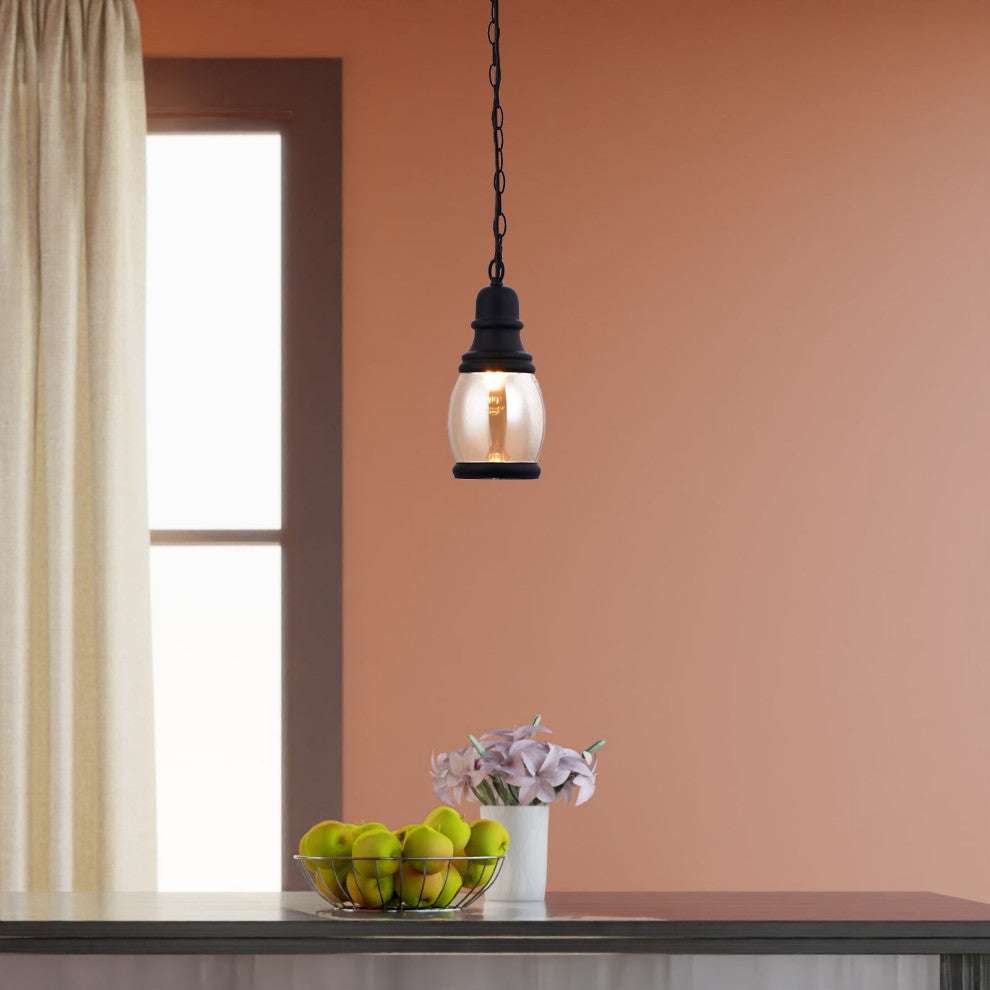 Lazzur Alagnon 1 Light 5" Matte Black Pendant
